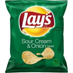 Lays Sour Cream & Onion Potato Chips, 1 Ounce, 104 Per Case