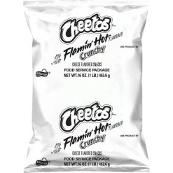 Cheetos Crunchy Flamin Hot Cheese Flavored Snack, 16 Ounce, 6 Per Case