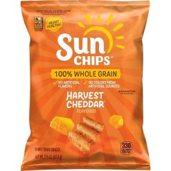 Sun Chips Harvest Cheddar Whole Grain Chips, 2.375 Ounce, 24 Per Case