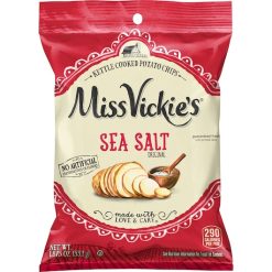 Miss Vickie s Sea Salt Kettle Cooked Potato Chips, 1.875 Ounce, 24 Per Case