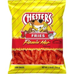 Chester s Fries Flamin Hot Cheese Flavored Snack, 2.625 Ounce, 28 Per Case