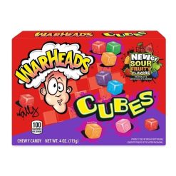 Warheads Cubes Theater Box, 4 Ounce, 12 Per Case