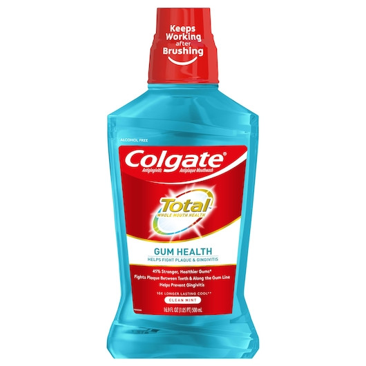 Colgate Total Gum Health Clean Mint Mouthwash, 16.9 Fluid Ounces, 6 Per Case
