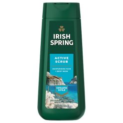 Irish Spring Body Wash Deep Action Scrub, 20 Fluid Ounces, 4 Per Case