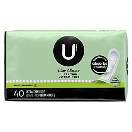 Kotex Premium Ultrathin Heavy Core Pad, 40 Count, 6 Per Case