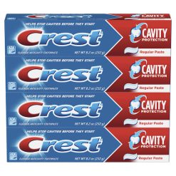 Crest Quad Pack Cavity Regular Paste, 8.2 Ounce, 40 Per Case