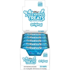 Kellogg Rice Krispies Treats Crispy Marshmallow Squares, 1.41 Ounces, 20 Per Box, 4 Per Case