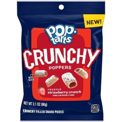 Kellogg s Pop-Tarts Frosted Strawberry Crunchy Poppers, 2.1 Ounce, 6 Per Box, 8 Per Case