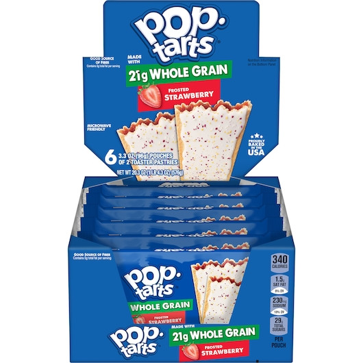 Kellogg s Pop Tarts Frosted Strawberry Toaster Pastry, 3.52 Ounce, 72 Per Case