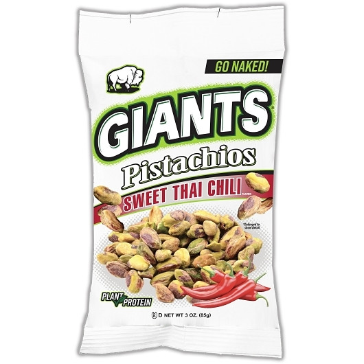 Giant Snack Inc Giants Pistachios Naked Sweet Thai Chili, 3 Ounce, 10 Per Case