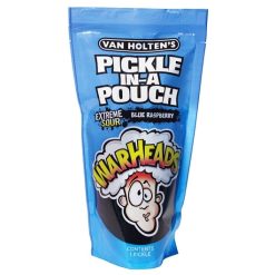 Van Holten s Warheads Blue Raspberry Jumbo-Pickle, 1 Each, 12 Per Case