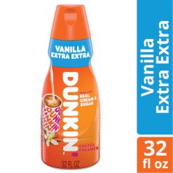 Dunkin Donuts Vanilla Coffee Creamer, 32 Fluid Ounces, 6 Per Case