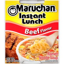 Maruchan Instant Beef Flavored Ramen Noodle Soup, 2.25 Ounces, 12 Per Case