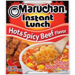 Maruchan Instant Hot & Spicy Beef Flavored Ramen Noodle Soup, 2.25 Ounces, 12 Per Case