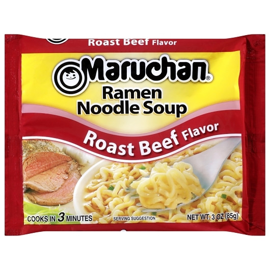 Maruchan Roast Beef Flavored Ramen Noodle Soup, 3 Ounce, 24 Per Case