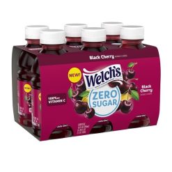 Welch's Zero Sugar Black Cherry Juice, 10 Fluid Ounce, 24 Per Pack, 6 Per Case