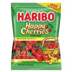Haribo Twin Cherries Gummy Candy, 5 Ounce, 12 Per Case