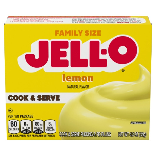 Jell-O Lemon Pudding & Pie Filling, 4.3 Ounces, 24 Per Case