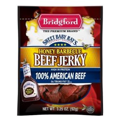 Bridgford Sweet Baby Rays 4 Flavor of 3.25 Ounce Beef Jerky, 24 Count, 1 Per Case