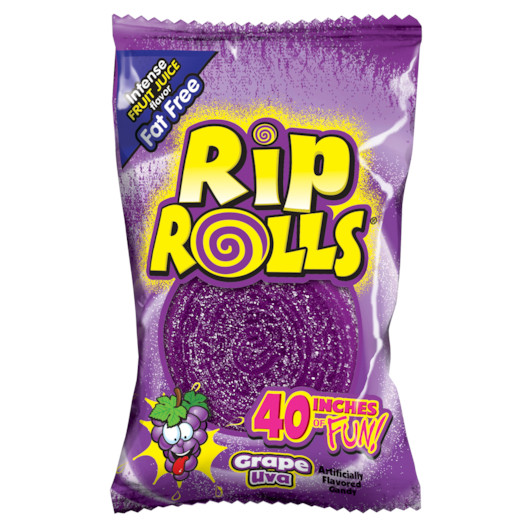 Rip Rolls Grape Rolls, 1.4 Ounce, 24 Per Box, 12 Per Case