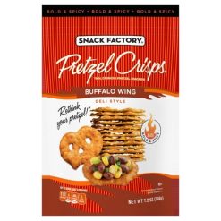 Snack Factory Pretzel Crisps Buffalo Wing, 7.2 Ounce, 12 Per Case