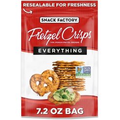 Snack Factory Pretzel Crisps Everything, 7.2 Ounce, 12 Per Case