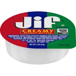 Jif Creamy Peanut Butter, 0.75 Ounce - 200 Per Case