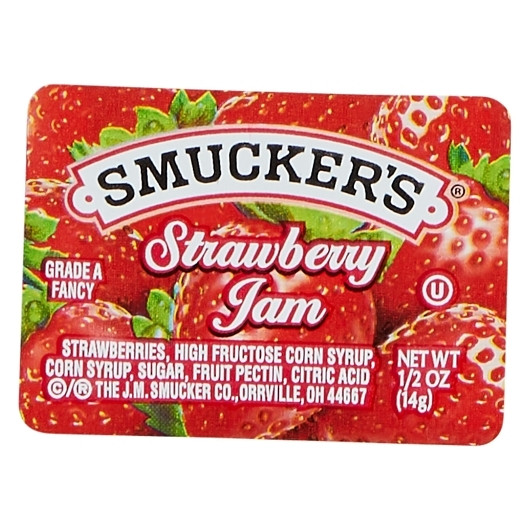Smucker s Strawberry Jam, 0.5 Ounces, 400 Per Case