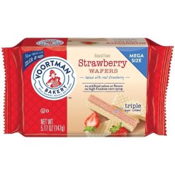 Voortman Strawberry Layered Wafer, 5.17 Ounce, 54 Per Case
