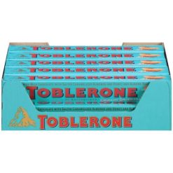 Toblerone Crunchy Almond with Sea Salt Milk Chocolate Bar, 3.52 Ounce, 80 Per Case