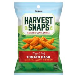Harvest Snaps Green Pea Snack Crisps Tomato Basil Caddy, 1.75 Ounce, 8 Per Case