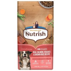 Rachel Ray Adult Dry Salmon Veggies & Brown Rice Whole Health Blend Dog Food Bag, 72 Ounce, 4 Per Case