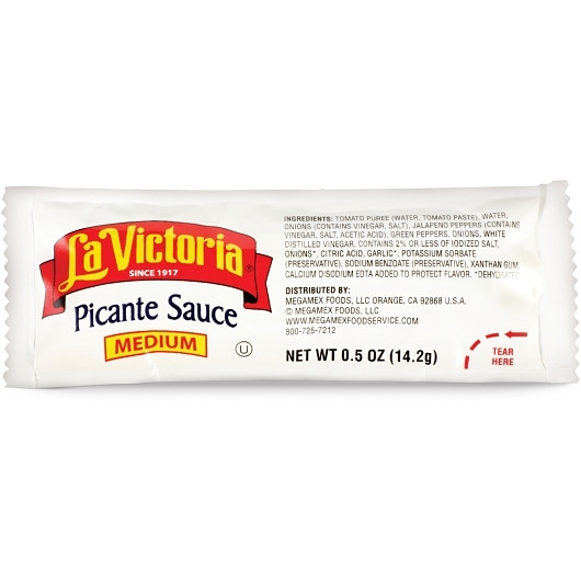La Victoria Sauce Medium Picante Portion Control, 0.5 Ounces, 200 Per Case