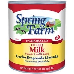 Spring Farm Filled Evaporated Milk, 97 Fluid Ounce, 6 Per Case