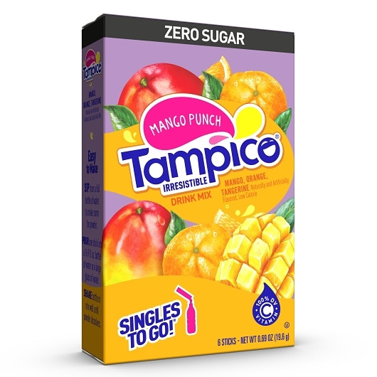 Tampico Mango Punch Singles To Go Drink Mix, 6 Count, 12 Per Case