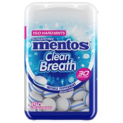 Mentos Clean Breath Peppermint, 150 Count, 4 Per Pack, 6 Per Case