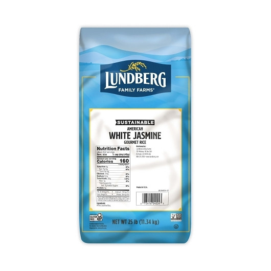 Lundberg Family Farms Eco-Farmed Jasmine American Rice, 25 Pounds
