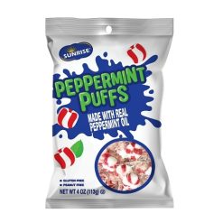 Sunrise Confections Soft Peppermint Puffs Individually Wrapped, 4 Ounce, 8 Per Case