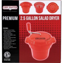 Chef-Master 2.5 Gallon Salad Spinner, 1 Each
