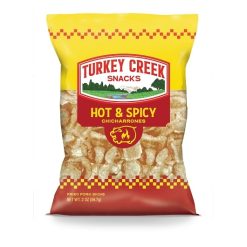 Turkey Creek Box Of Hot Pork Skins, 2 Ounce, 12 Per Case