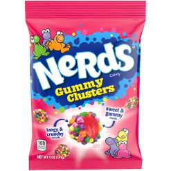 Nerds Medium Gummy Clusters Peg Bag, 5 Ounce, 12 Per Case