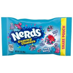 Nerds Gummy Clusters Very Berry, 3 Ounce, 48 per case