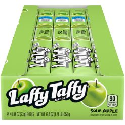 Laffy Taffy Sour Apple Rope Candy, 0.81 Ounce, 24 Per Box, 12 Per Case