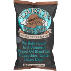 Dirty Potato Chips Cracked Pepper and Sea Salt Potato Chips, 2 Oz, 25 Per Case