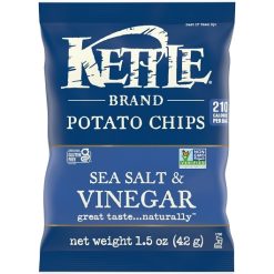 Kettle Foods Potato Chip Sea Salt & Vinegar, 1.5 Ounces, 24 Per Case