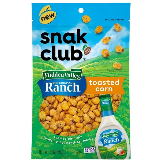 Snak Club Hidden Valley Ranch Toasted Corn, 3 Ounce, 6 Per Case