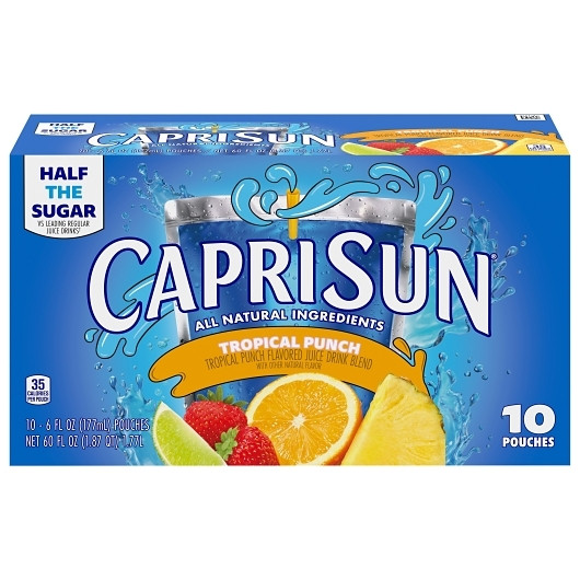 Capri Sun Tropical Punch, 60 Fluid Ounces, 4 Per Case