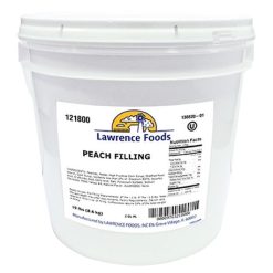 Lawrence Foods Deluxe Peach Filling, 19 Pounds, 1 Per Case