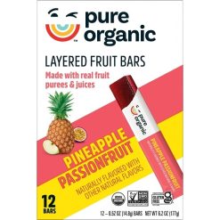 Pure Organic Layered Fruit Bars Pineapple Passion, 0.52 Ounce, 12 Per Pack, 9 Per Case