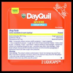 Vicks Dayquil Severe Multi Symptom Box, 2 Count, 32 Per Pack, 12 Per Case